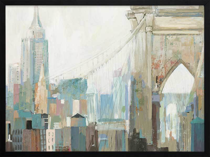 Brooklyn Bridge Framed Art Print - New York City Skyline Wall Decor - Perfect for Living Room, Bedroom & Office Decor