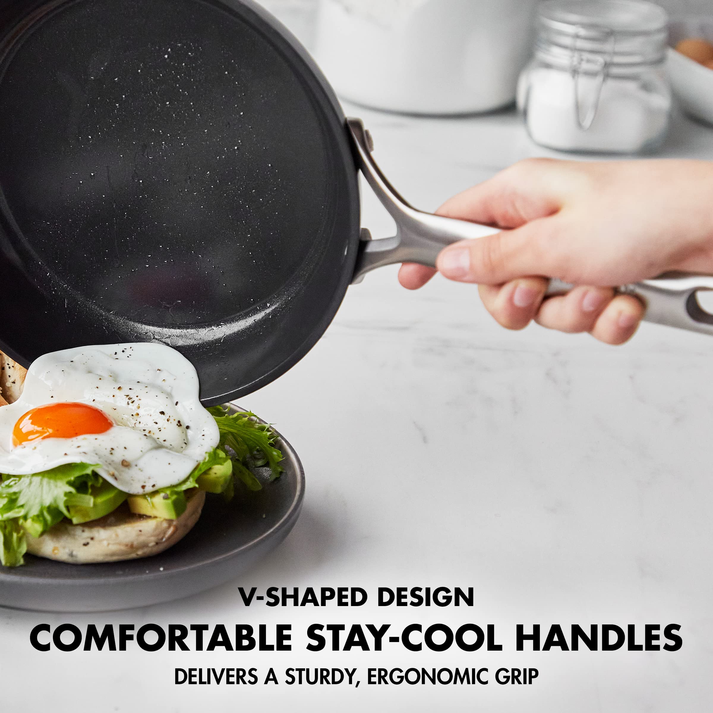 **GreenPan GP5 Healthy Ceramic Nonstick 10-Inch Frying Pan – Hard Anodized, Scratch-Resistant, Induction Compatible, Oven Safe & PFAS-Free – Perfect for Sautéing, Frying & Baking (Black)**