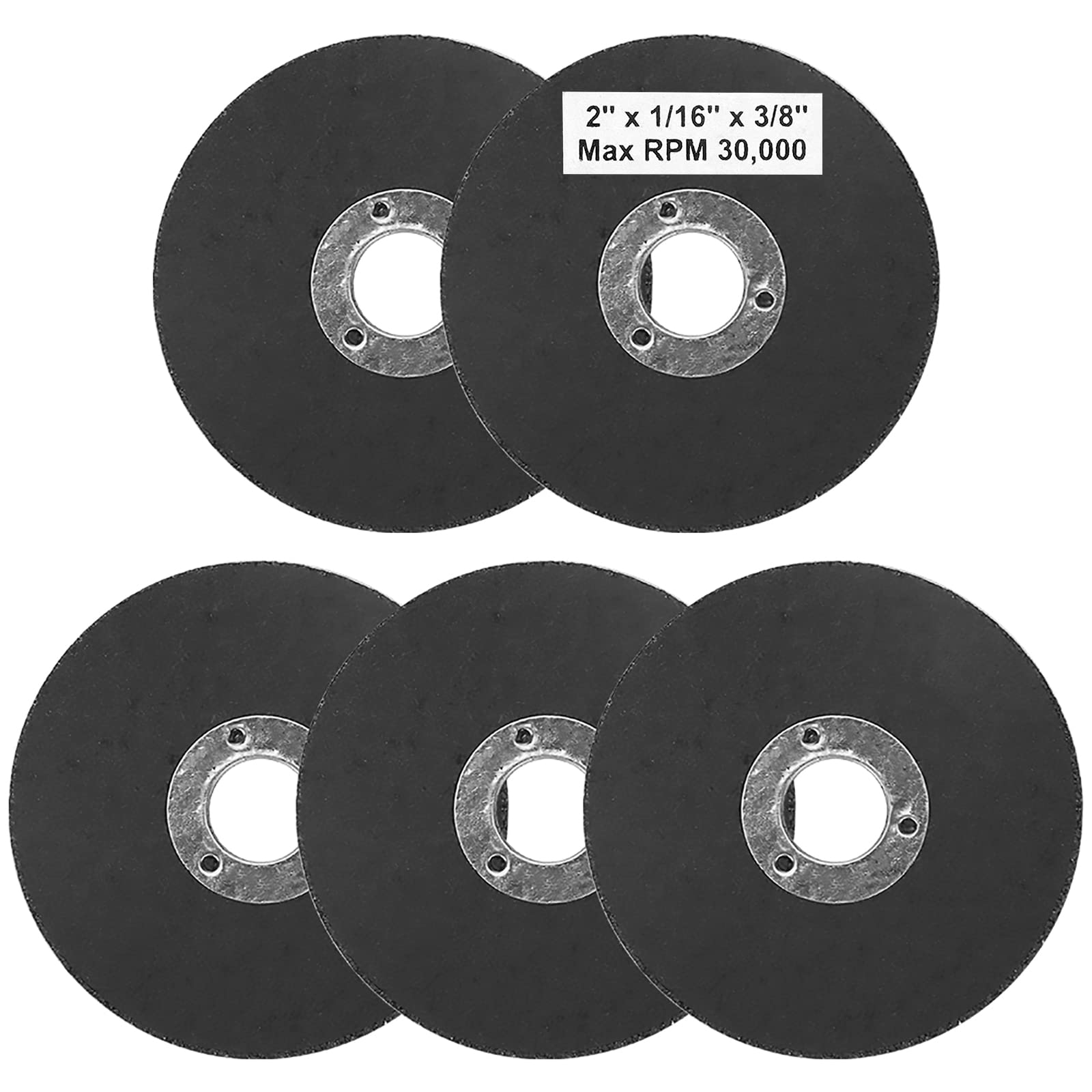 2 Inch Metal Cutting Discs - 5PCS Double Reinforced Cut Off Wheels with 1/16in x 3/8in Arbor for Mini Benchtop Chop Saw, Miter Saw, Table Saw & Die Grinder - Perfect for Metalworking, DIY Projects & Home Renovations