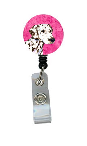 Dalmatian Retractable Badge Reel & ID Holder with Clip - Perfect for Nurses, Teachers, and Office Workers