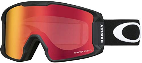 Oakley Line Miner Snow Goggles - Matte Black Frame with Prizm Torch Iridium Lens - Includes Lens Cleaning Kit - Perfect for Skiing, Snowboarding & Winter Sports