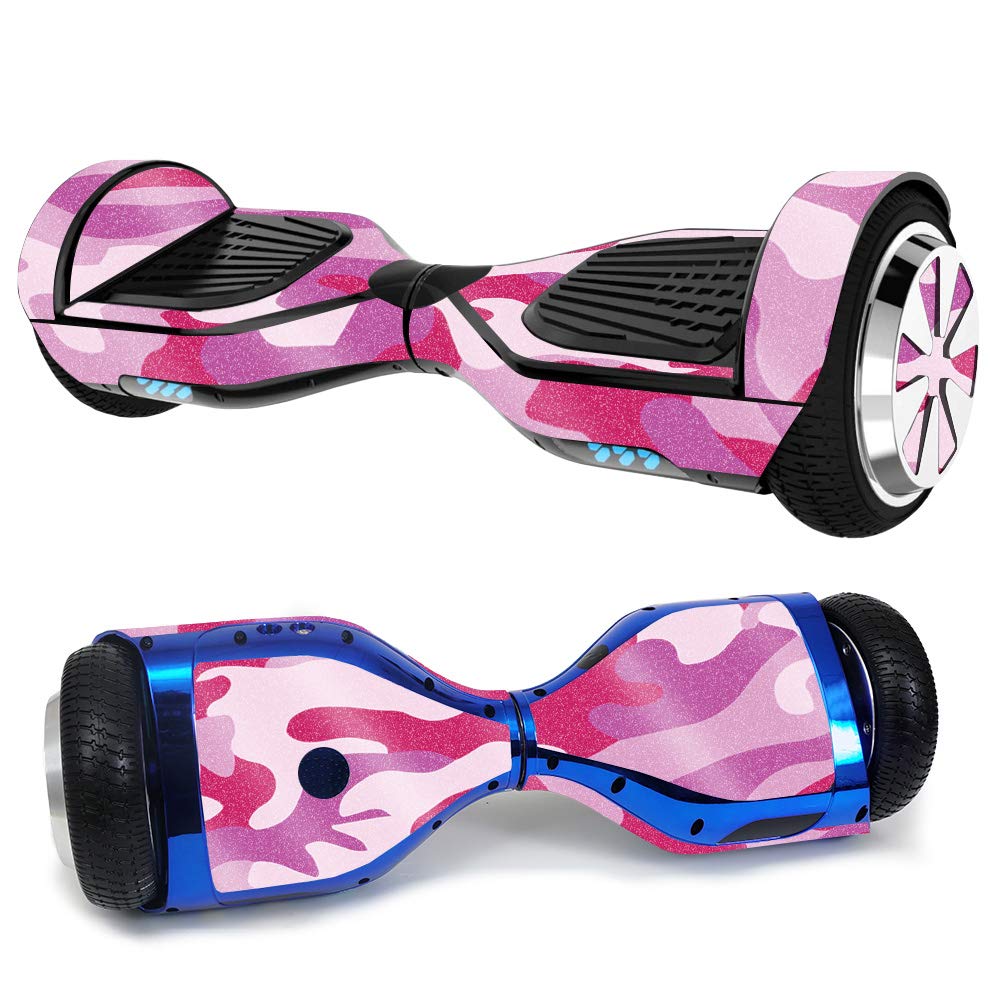 MightySkins Glossy Glitter Skin Cover for Ultra Hoverboard - Pink Camo Design | Protective & Durable High-Gloss Finish | Easy to Apply, Remove & Change Styles | Made in USA | Perfect for Personalizing Hoverboards, Skateboards & Electric Scooters