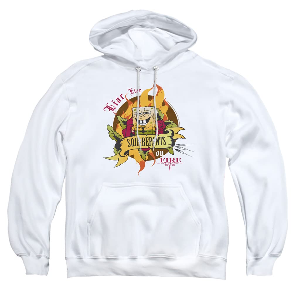 LOGOVISION Spongebob Liar Liar Pants On Fire Hoodie - Unisex Adult Pullover Sweatshirt for Casual Wear & Street Fashion
