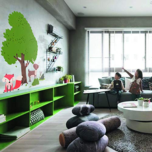 Woodland Animal Wall Stickers for Nursery - Fox, Rabbit & Bird Vinyl Decals - Cute Forest Creature Decor Set for Kids Room, Baby Nursery & Playroom - Removable Peel & Stick Wall Art