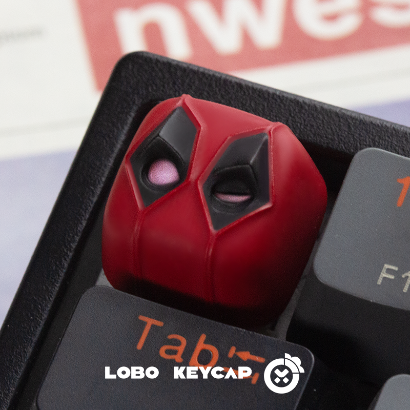 Marvel Deadpool Wolverine Themed Custom Resin Art Keycaps - Clear Transparent Design for Mechanical Keyboards | Perfect for Gaming, Typing & Collectors