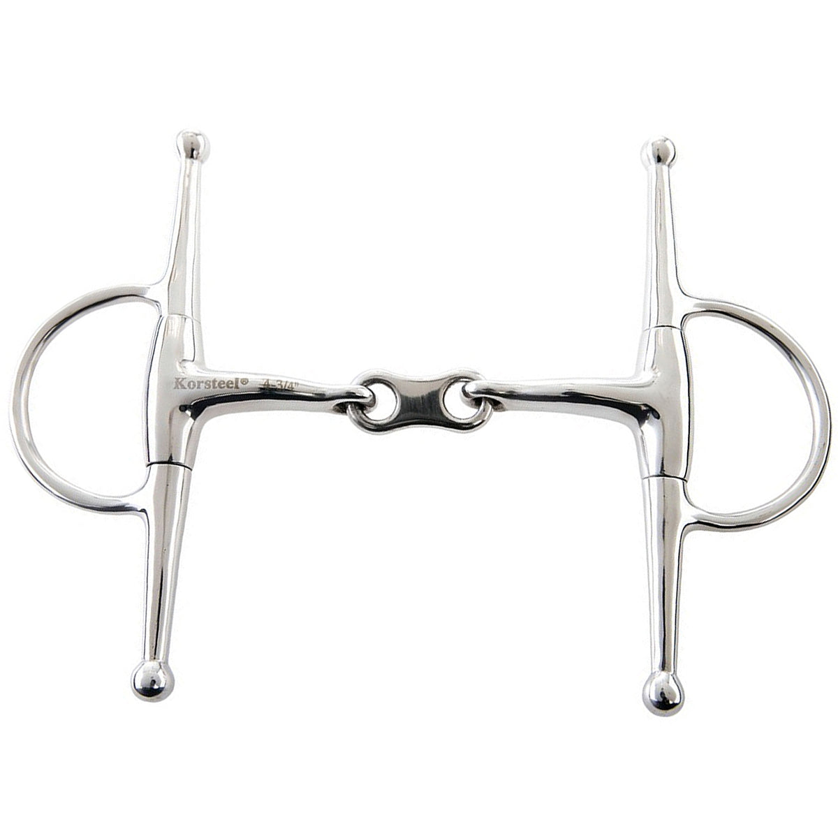 JP Korsteel Stainless Steel French Link Full Cheek Eggbutt Snaffle Bit - Horse Training Bit for Dressage & Jumping - Comfortable & Durable Equestrian Equipment