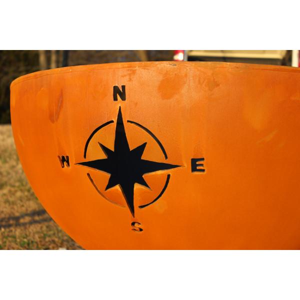 Portable Outdoor Navigator Fire Pit - Stainless Steel Camping Fire Bowl for Backyard, Patio & Beach - Perfect for Bonfires, S'mores & Outdoor Gatherings