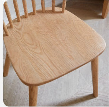 Solid Wood Windsor Chair Set of 4 - Oak, Cherry & Black Walnut - Perfect for Dining Room, Kitchen or Farmhouse Decor
