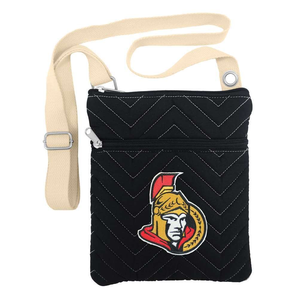 NHL Chev-Stitch Cross Body Purse for Women - Official Licensed Hockey Fan Accessory - Hands-Free Bag for Games, Concerts & Travel