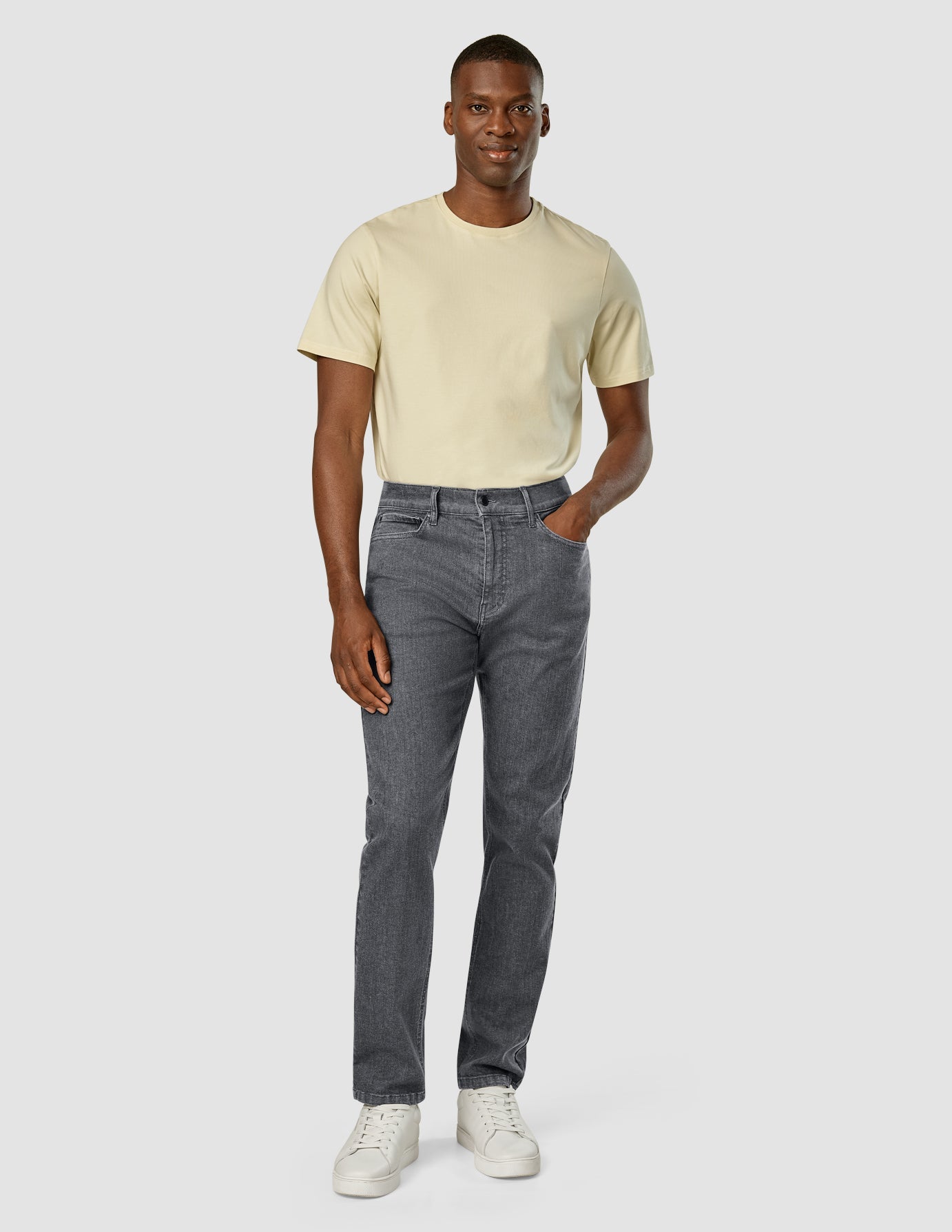 Classic Slim Fit Dark Grey Jeans for Men - Stylish & Comfortable Denim Pants for Casual Wear, Work & Everyday Outfits