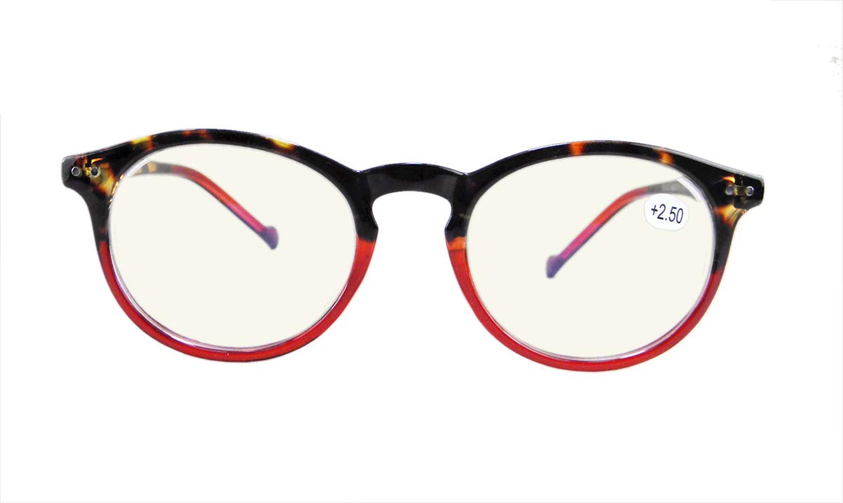 Blue Light Blocking Glasses for Men & Women - Vintage Round Reading Glasses with Screen Protection - Perfect for Computer Use, Gaming & Reading