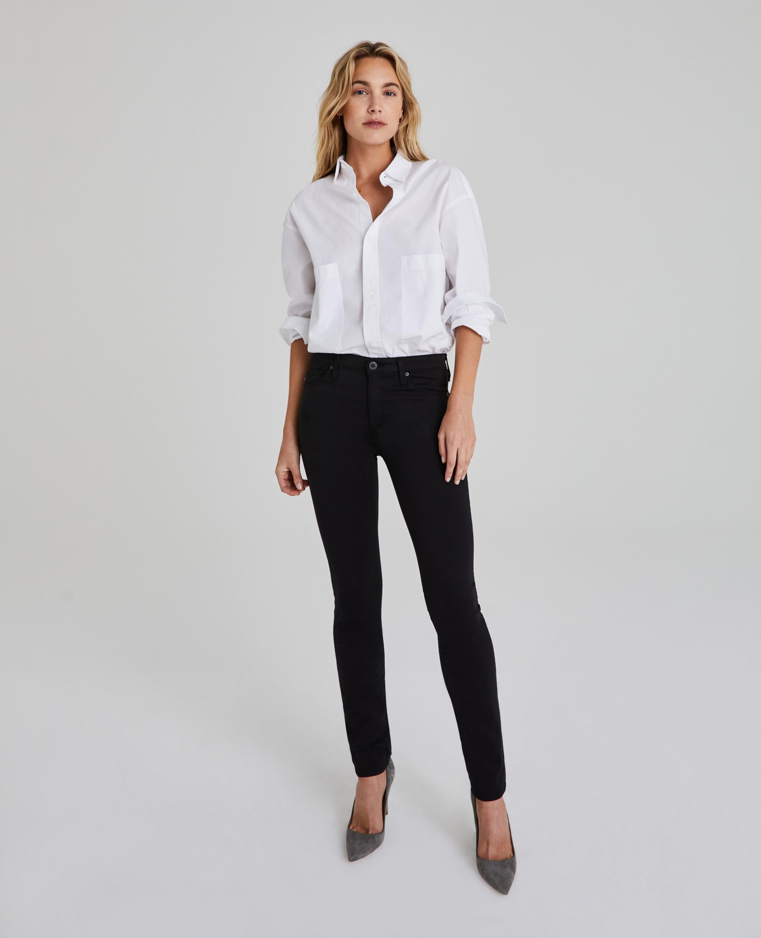 AG JEANS Prima Jean Super Black - High Waist Skinny Jeans for Women | Stretch Denim Pants | Perfect for Casual Wear, Office & Night Out
