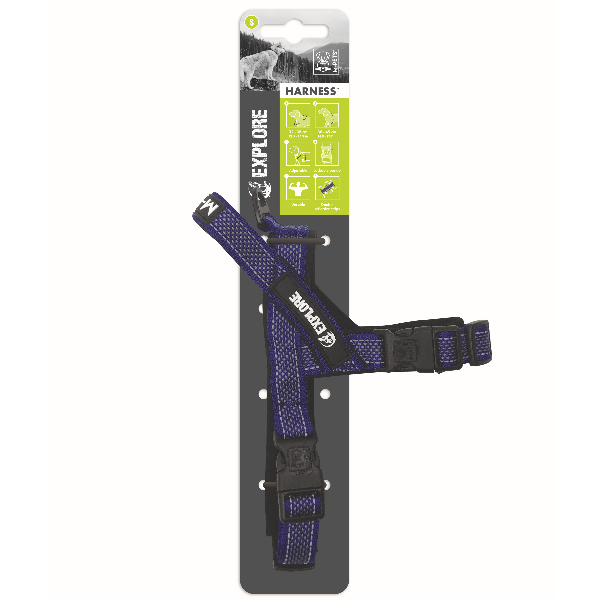 M PETS Explore Harness - Adjustable Dog Harness for Small, Medium & Large Breeds - Reflective & Breathable Pet Vest for Walking, Hiking & Outdoor Adventures