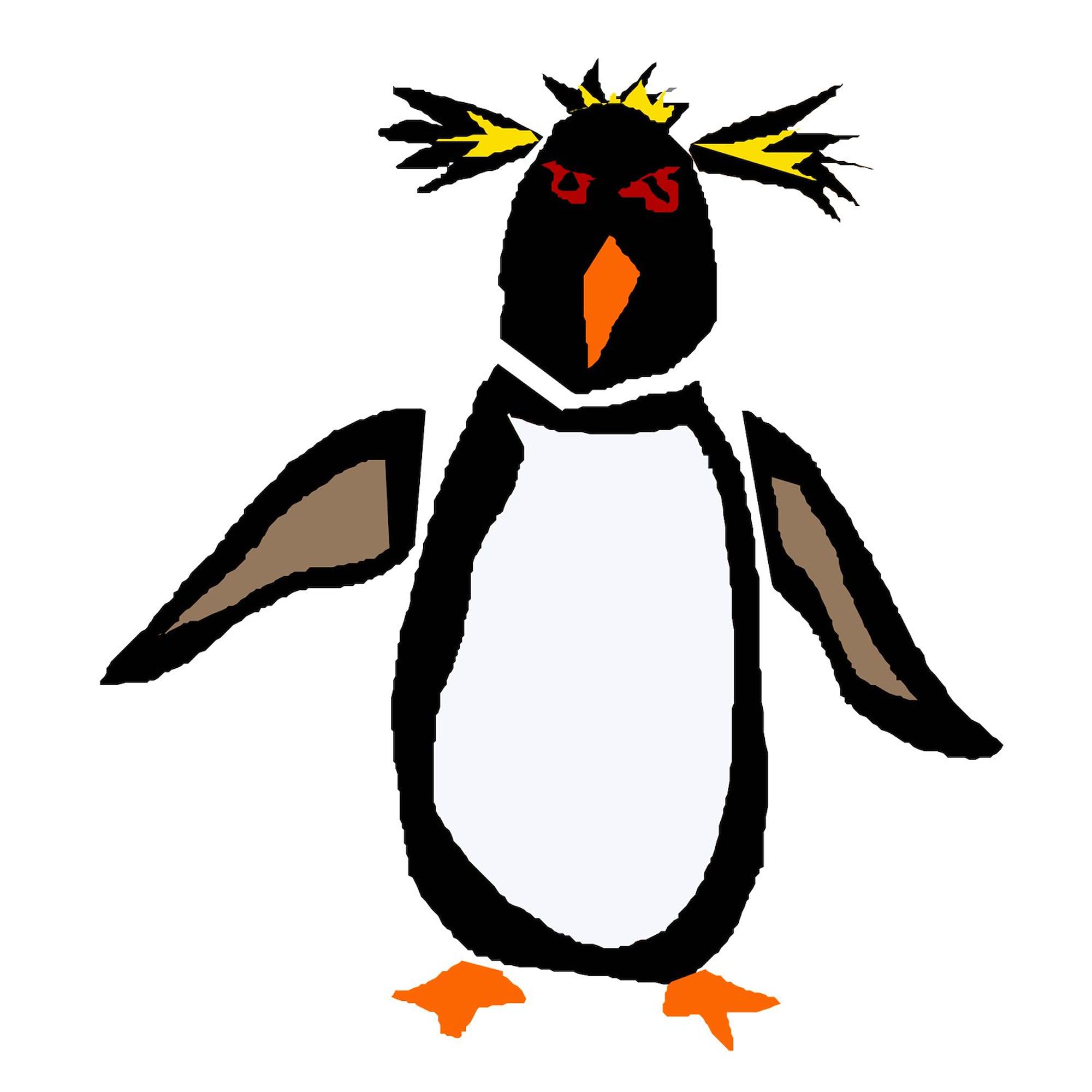 Funky Rockhopper Penguin Car Sticker - Waterproof Vinyl Bumper Decal for Cars, Laptops & Windows - Unique Gift for Penguin Lovers & Animal Enthusiasts