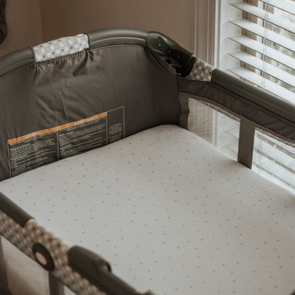 Elys & Co 2 Pack Soft 100% Cotton Pack N Play Sheets - Breathable Crib Mattress Cover for Baby Nursery, Travel & Daycare Use