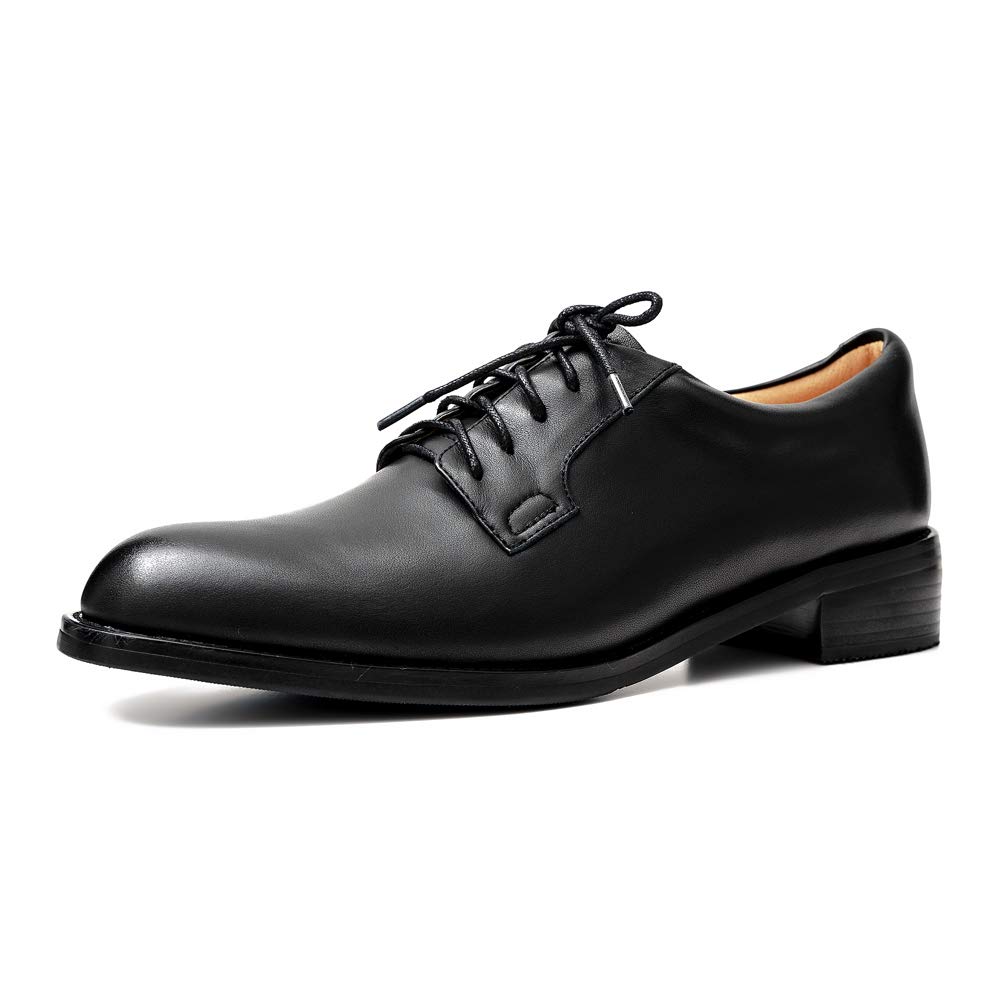 Stylish Women's Lace-Up Leather Oxford Dress Shoes - Perfect for Office, Wedding & Formal Occasions