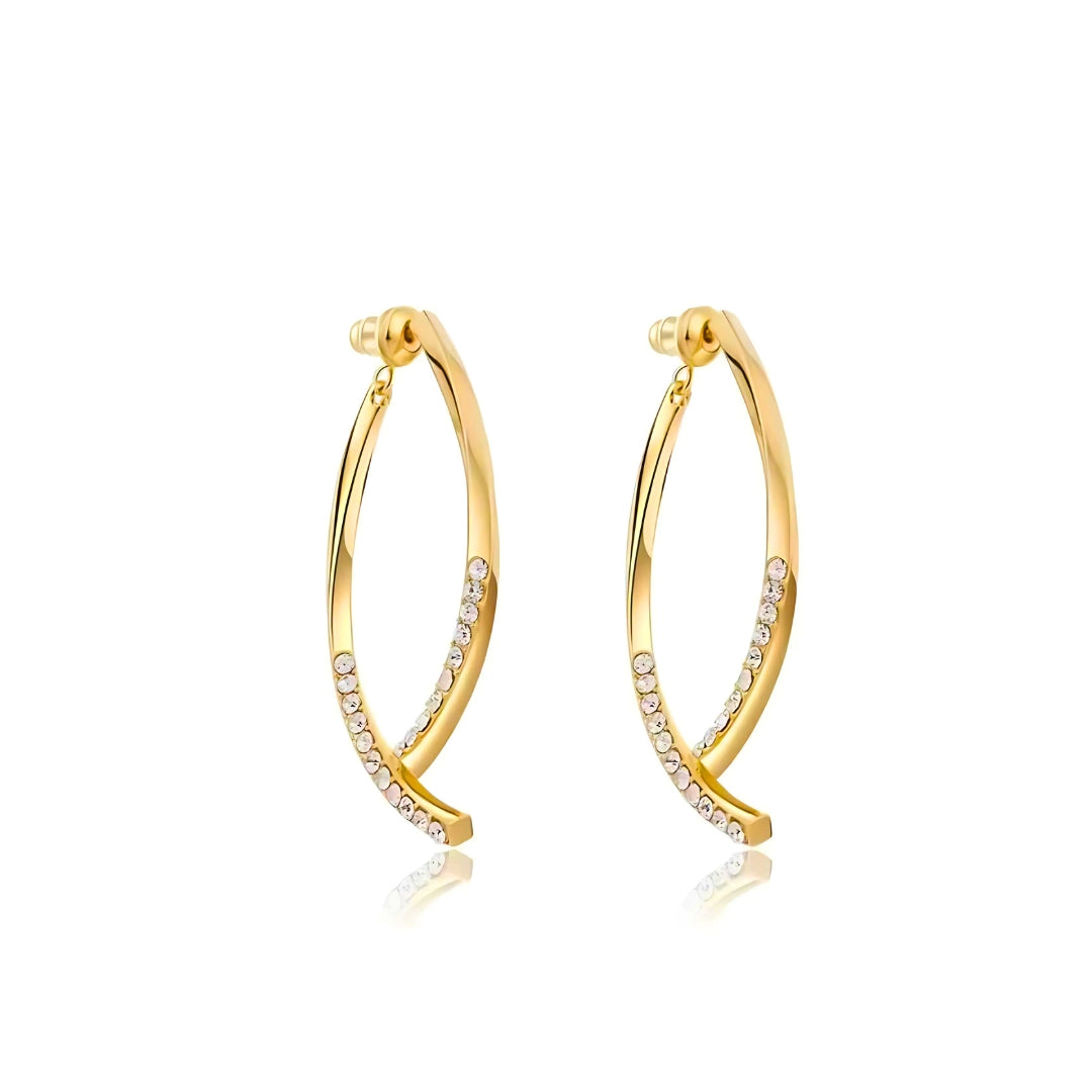 Sterling Silver Irregular Criss Cross Earrings for Women | Trendy Geometric Dangle Earrings | Perfect for Parties, Weddings & Everyday Wear (A7493)