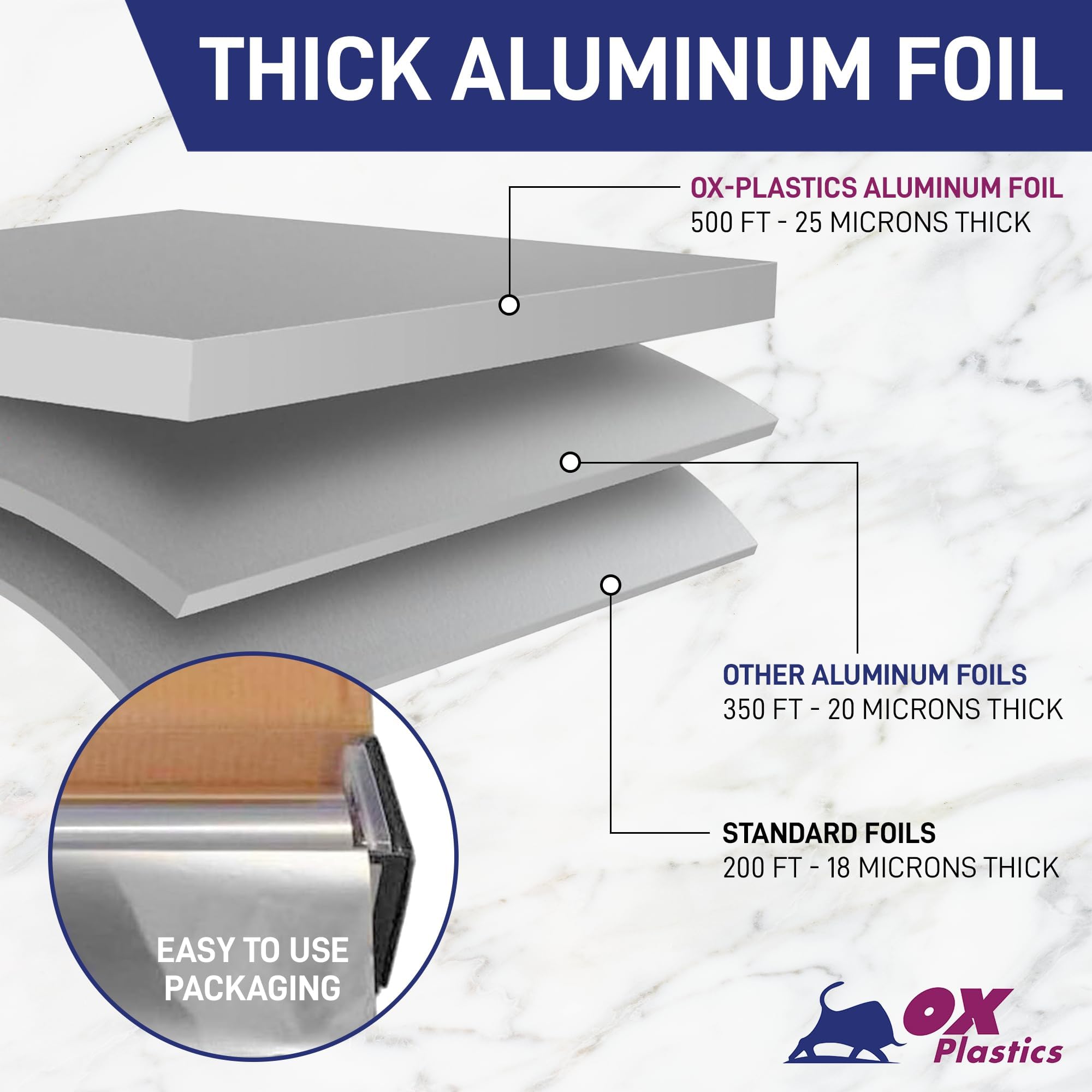 Premium Heavy-Duty Aluminum Foil Roll - Commercial Grade 18