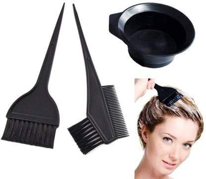 DEXO Professional Salon Hair Coloring Kit - Hair Dye Brushes, Mixing Bowl & Hair Cutting Apron Cape - Black Hair Styling Accessories for Men & Women - Perfect for Salon & Home Use (1-Pack)