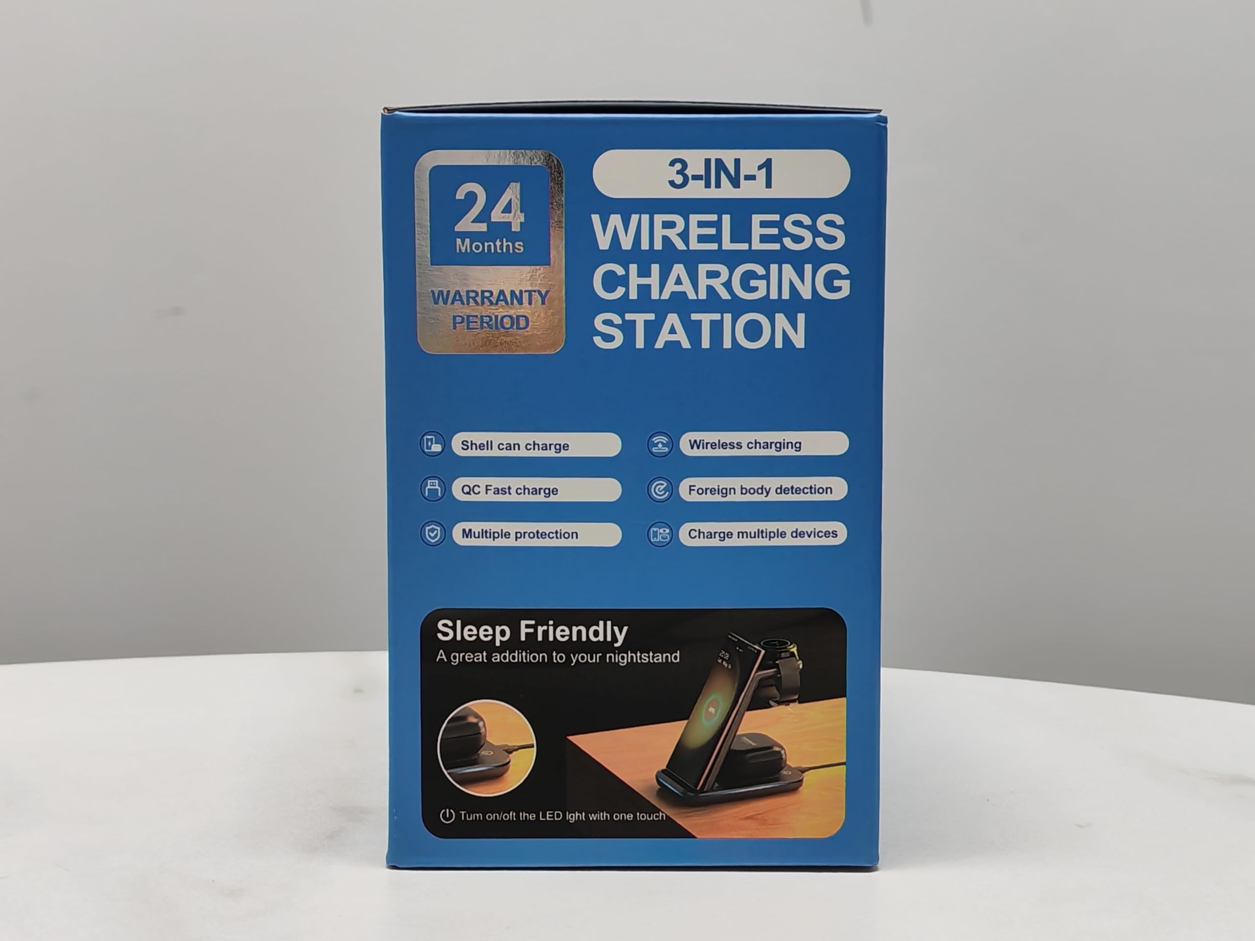 3 in 1 Wireless Charger Stand for Samsung Galaxy S25/S24/S23 Ultra/Z Flip/Fold, Watch 7/6/5 Pro/4/3 & Buds 2 Pro - Fast 18W Charging Station with Adapter - Perfect for Bedside, Office & Travel Use