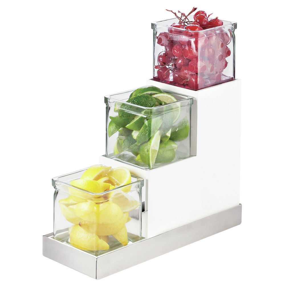 Luxe 3-Tier Glass Stair Step Jar Display Stand - 9