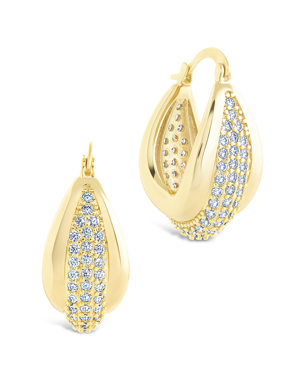 Philina CZ Hoop Earrings - Sparkling Cubic Zirconia Stud Earrings for Women | Perfect for Parties, Weddings & Everyday Elegance