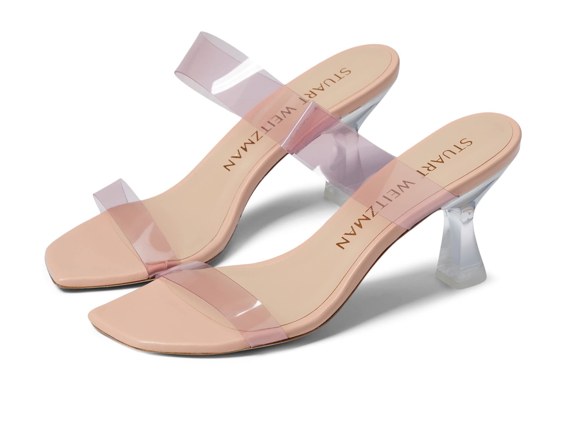 Stuart Weitzman Women's Kristal Clear Sandals - Comfortable & Stylish Transparent Heels for Summer, Weddings & Beach Vacations