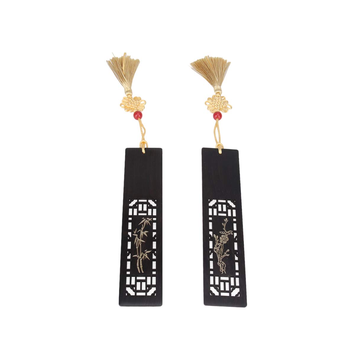 2pcs Wooden Bookmarks - Creative Vintage Hollow Out Design, Perfect for Book Lovers & Reading Enthusiasts, Great Gift for Bookworms & Students - Ideal for Novels, Journals, and Bible Reading