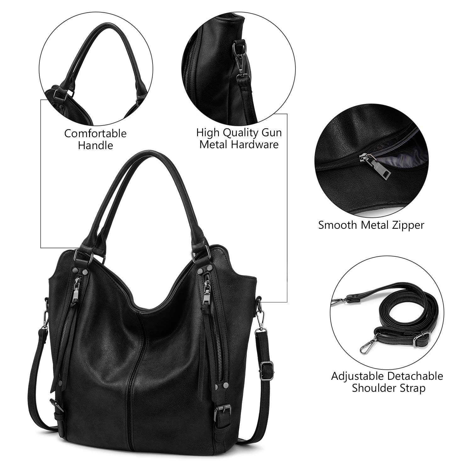 Stylish PU Leather Tote Bag for Women - Large Fashion Hobo Shoulder Bag with Adjustable Strap | Perfect for Work, Travel & Everyday Use