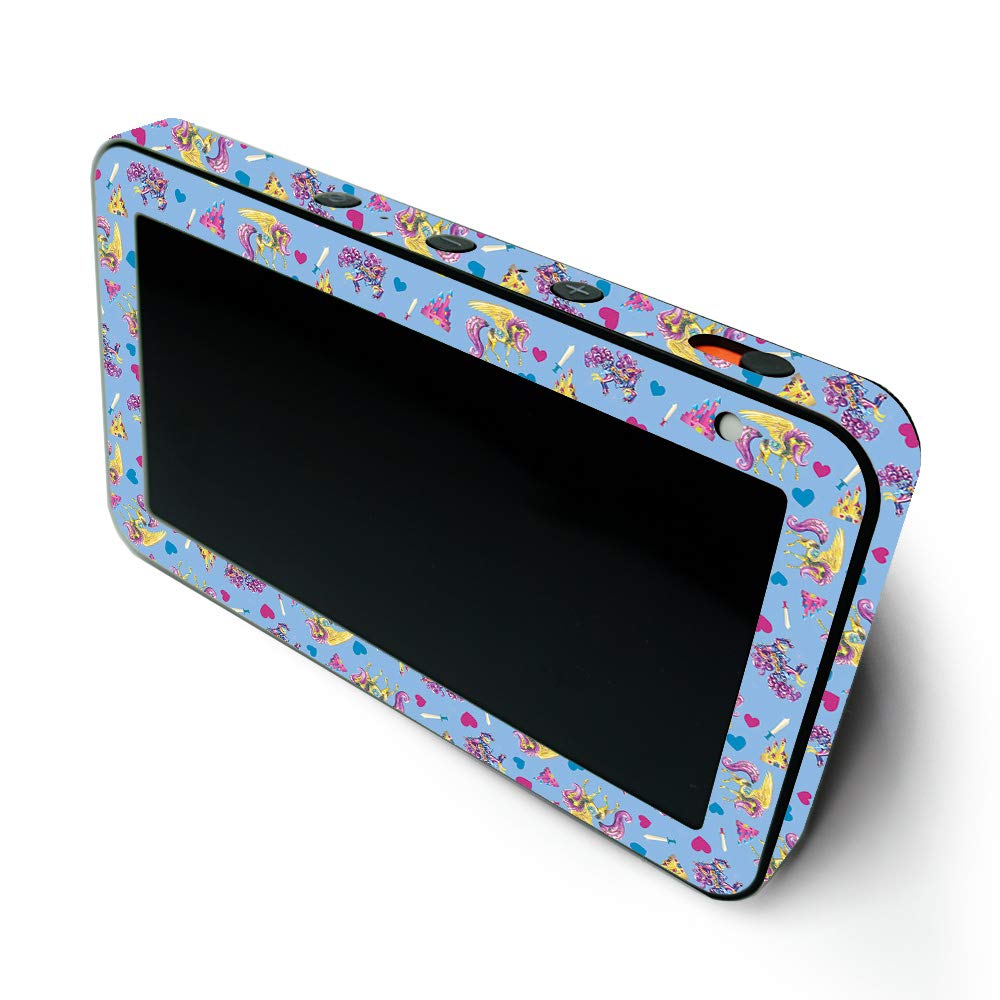 MightySkins Vinyl Skin Wrap for Amazon Echo Show 5 (1st & 2nd Gen) - Castle Unicorns Design | Protective Cover | Easy to Install & Remove | Made in USA | Perfect for Kids' Rooms & Themed Decor