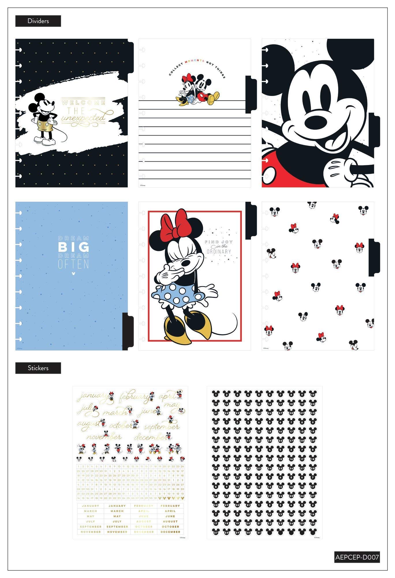 Dream Big Planner Extension Pack for The Happy Planner - Weekly & Monthly Stickers, Decorative Tabs, Goal-Setting Inserts - Perfect for Journaling, Bullet Journal, and Productivity Planning