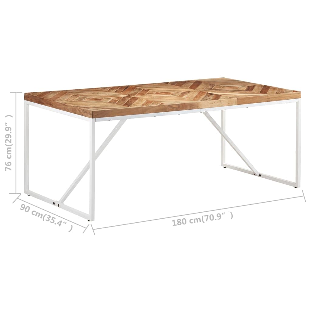 Solid Acacia and Mango Wood Dining Table 70.9