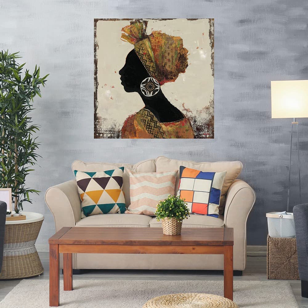 Sadwana II Abstract Canvas Wall Art by Artist Dupre - 22x22 Inch Ready to Hang Painting for Living Room, Bedroom, Office Decor - Modern Home & Office Wall Decor for Bathroom, Kitchen, Dining Room & Bar Area