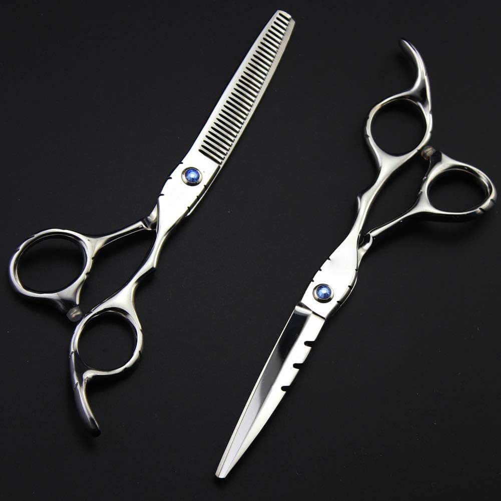 Premium Professional Barber Scissors 6 Inch - Luxury Hair Cutting Shears for Salon & Home Use - Sharp Stainless Steel Flat Edge Hairdressing Scissors - Perfect for Styling, Trimming & Precision Cuts