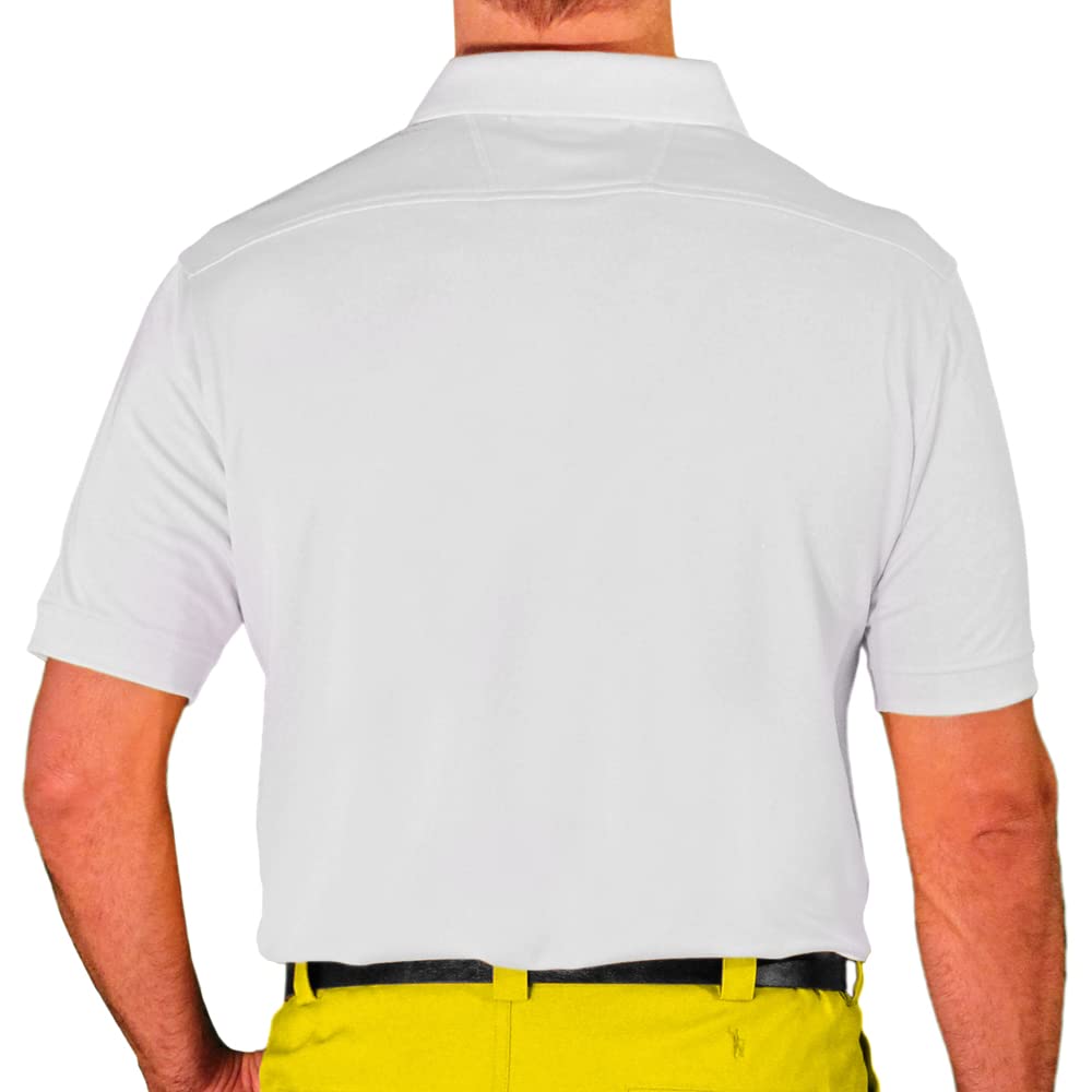 Men's Argyle Pattern Golf Shirt with Matching Socks - Breathable Performance Polo for Golf, Office & Casual Wear