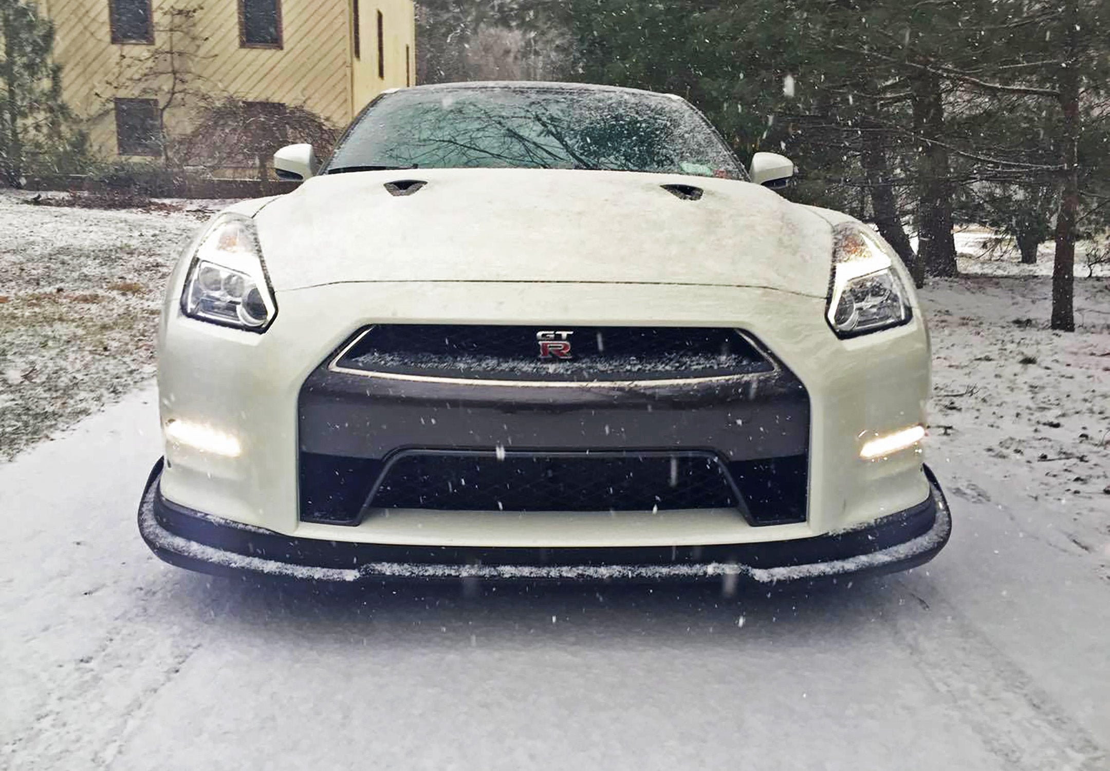 2012-2015 Nissan GT-R R35 Front Bumper Lip Splitter - Polyurethane (Urethane) Body Kit - GTRKB13022 - Perfect for Track Racing & Street Performance Upgrades