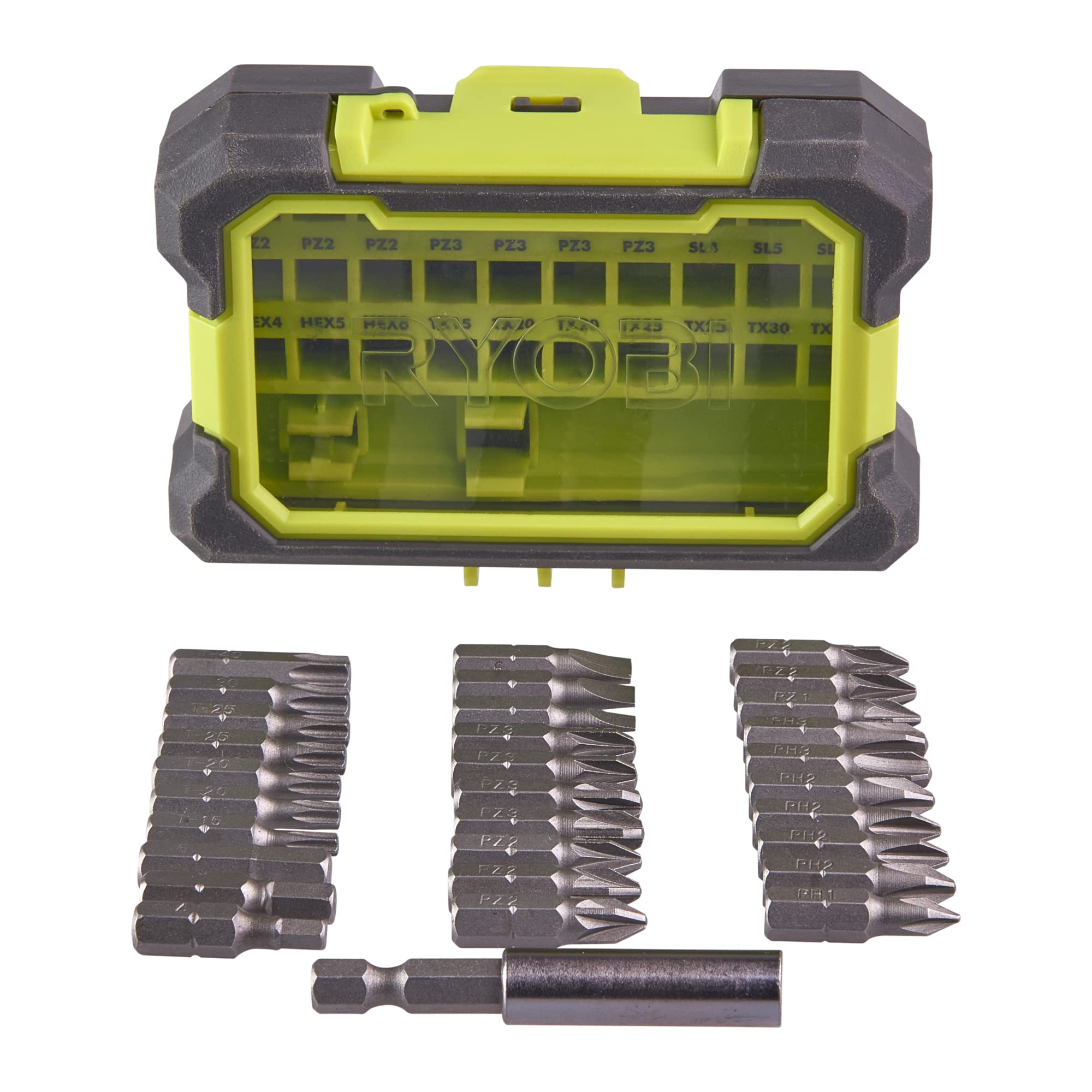 Ryobi RAK31MSDI Torque+ Impact 25mm Screwdriver Bit Set (31-Piece) - Professional Screwdriver Bits for DIY, Construction & Home Improvement Projects