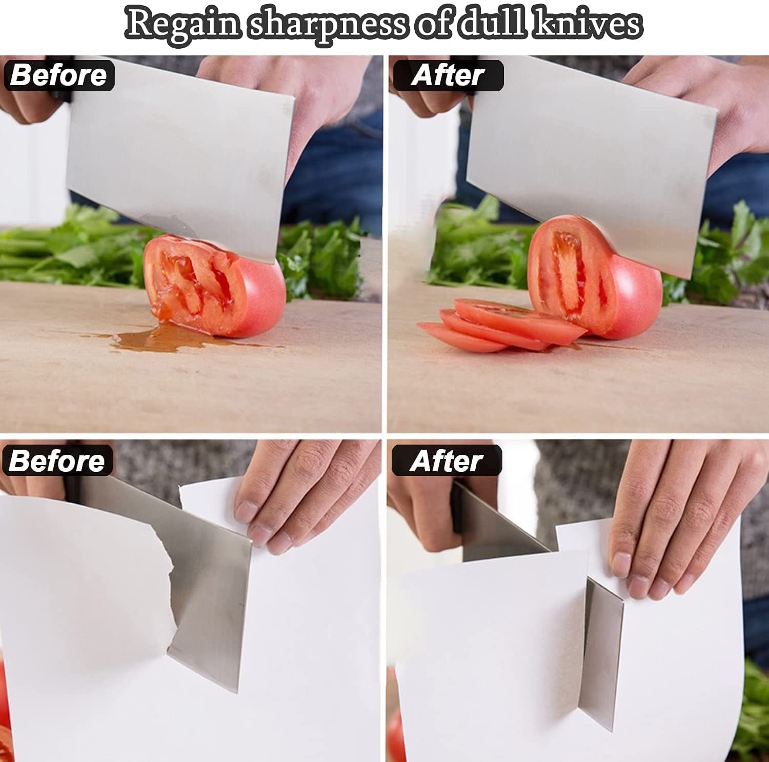 Utoolmart Double-Sided Whetstone Knife Sharpener - 600/1500 Grit Water Stone for Kitchen Knives, Scissors, Razors & Carving Tools (1PC) - Perfect for Home Cooking, Camping & Woodworking