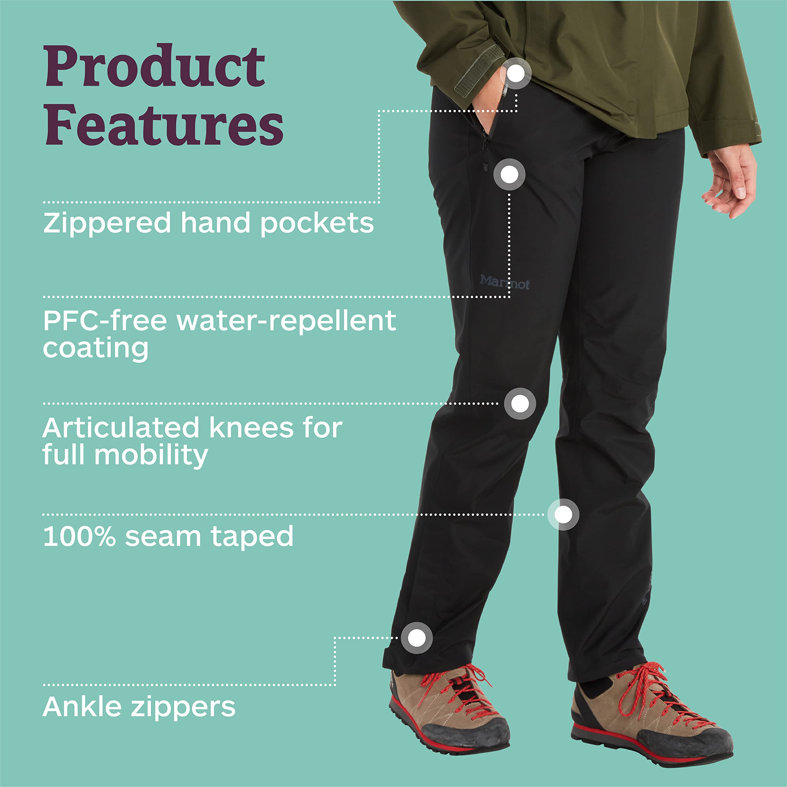 MARMOT Women's Minimalist Hiking Pants - Lightweight, Quick-Dry & Comfortable for Outdoor Adventures, Travel & Casual Wear