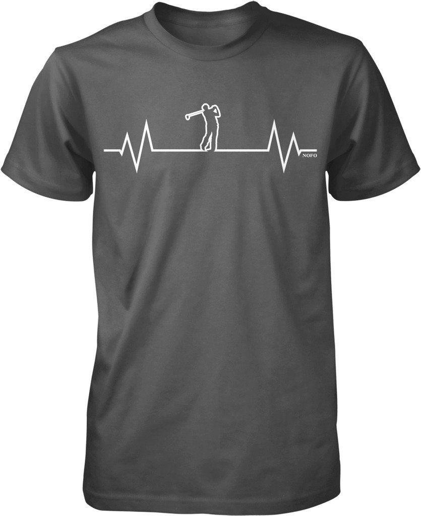 I Love Golf Men's T-Shirt - Golf Heartbeat Design for Casual Wear