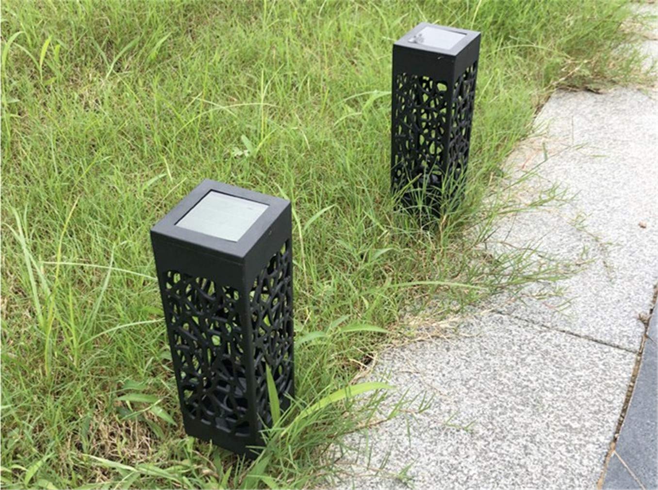 Ulalaza 4-Pack Solar Pathway Lights - Retro Hollow LED Outdoor Landscape Lighting for Garden, Yard, Walkway (White) - Perfect for Driveway, Patio & Backyard Decoration