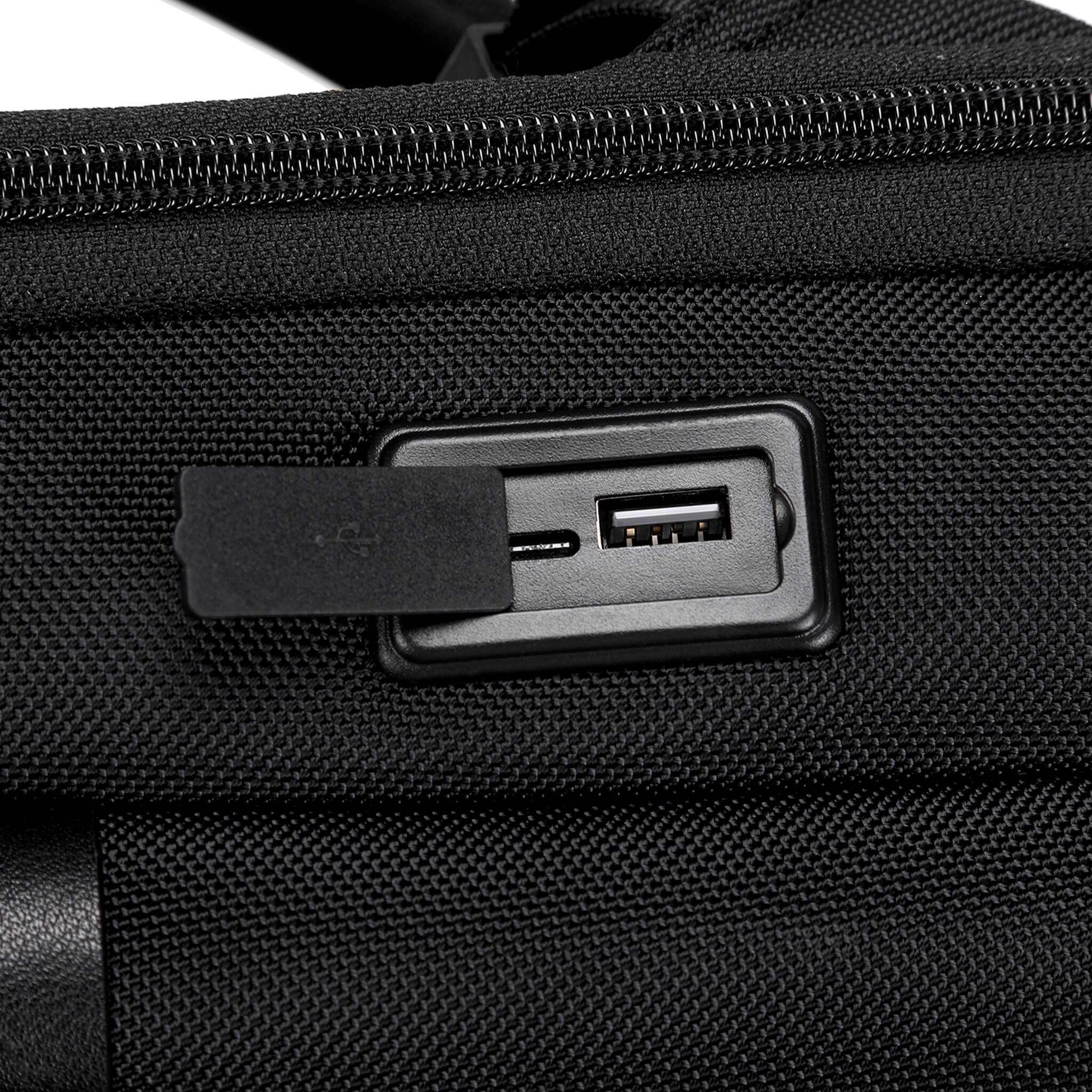 TPB002 Troop London Urban Laptop Backpack - Waterproof 15.6 Inch Business Backpack for Men & Women, College School Backpack with USB Charging Port - Perfect for Work, Travel & Daily Commute
