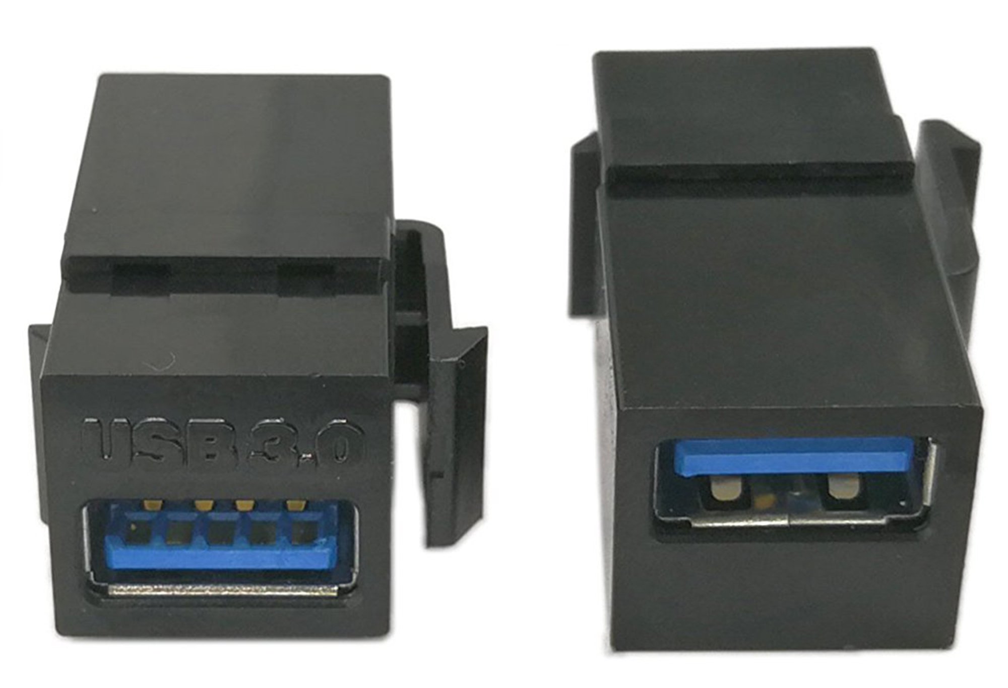 USB 3.0 Female to Female Keystone Jack (2-Pack) - Wall Plate Adapter for Home & Office Networking