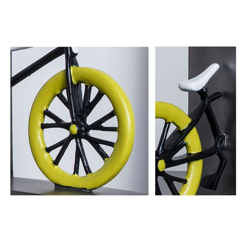 Nordic Creative Resin Bookends - Bicycle Shape Home & Office Decor, Bookshelf Organizer for Study, Living Room, Porch - Unique Gift Idea for Book Lovers