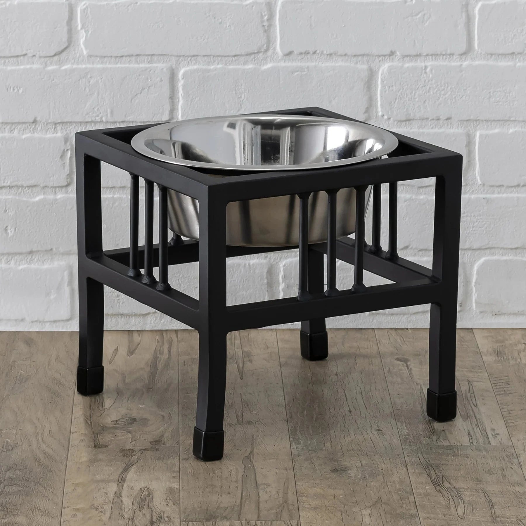 Baron Elevated Dog & Cat Food Bowl - Non-Slip Stainless Steel Pet Feeder for Large & Small Breeds - Perfect for Home, Travel & Outdoor Use
