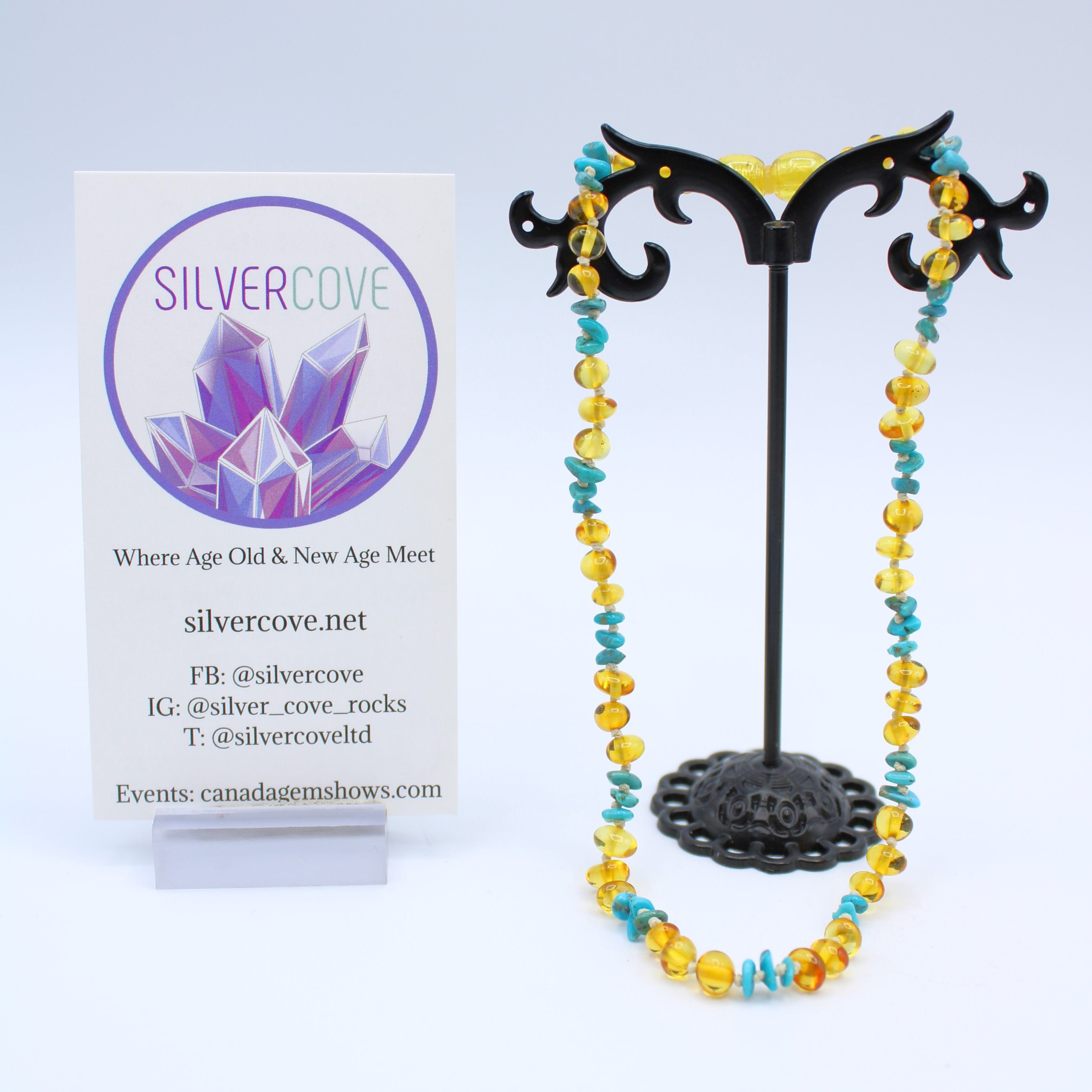Natural Amber Teething Necklace for Babies - Safe & Soothing Relief for Teething Pain - Perfect for Infants & Toddlers - Stylish & Functional Teething Accessory for Home & On-the-Go