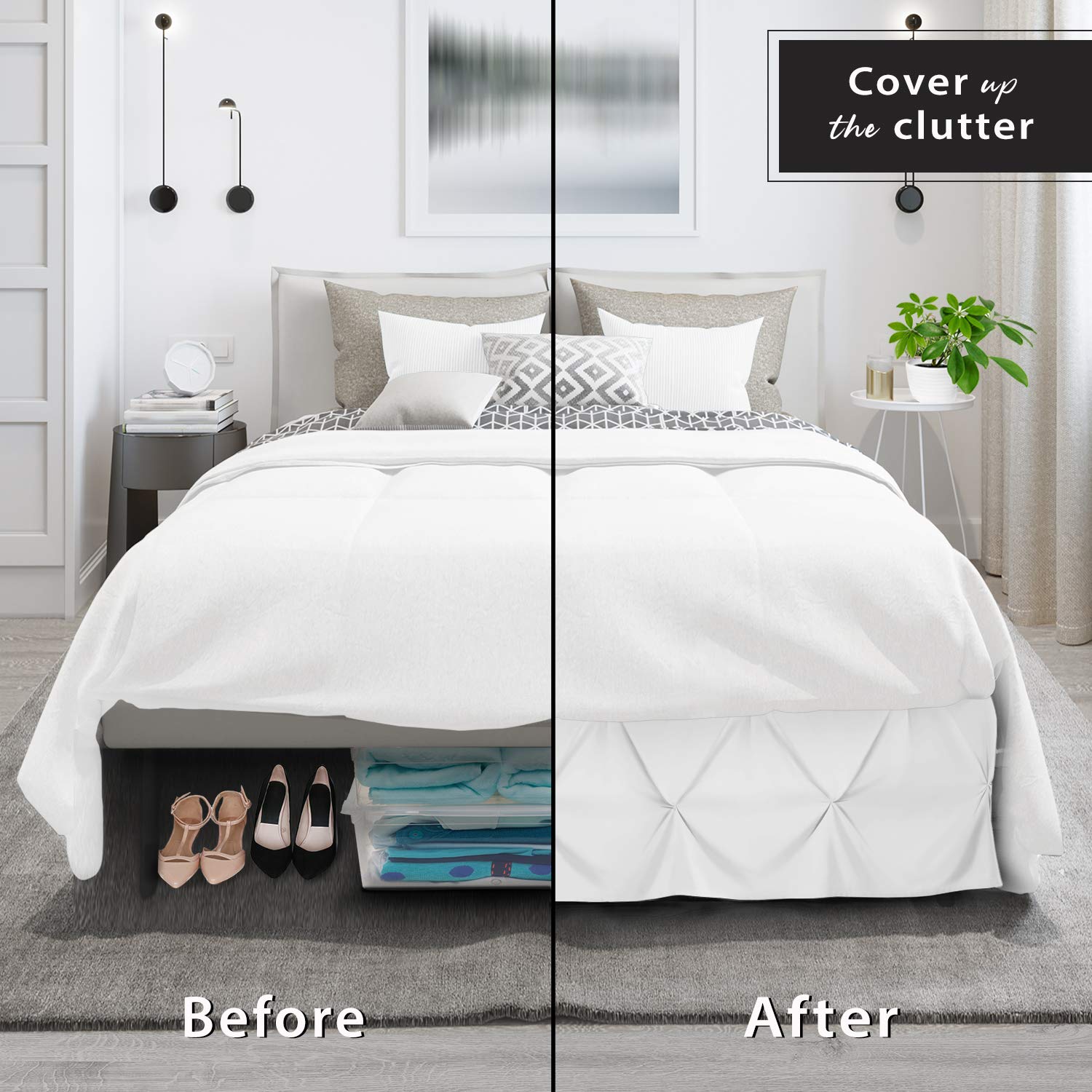 Premium Microfiber King Size Bed Skirt - 14