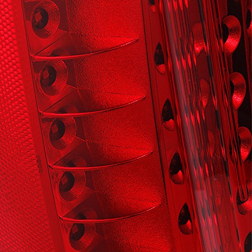AKKON Red Clear LED Tail Lights Brake Lamps Replacement for Cadillac Escalade - Left & Right Pair Set | Perfect for Night Driving & Enhanced Safety