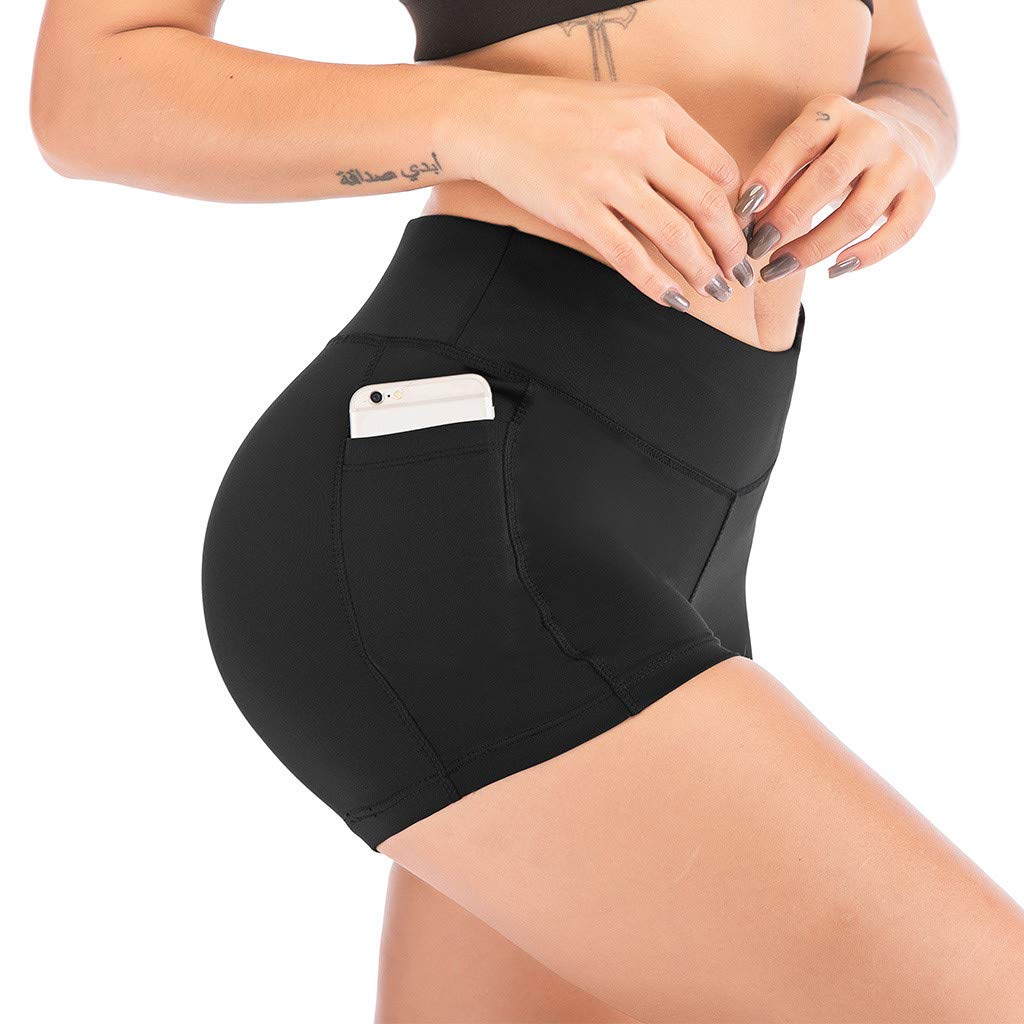 LINKIOM Women's High Waist Yoga Pants with Hidden Pockets - Seamless Tummy Control Workout Leggings for Running, Gym & Lounge Wear