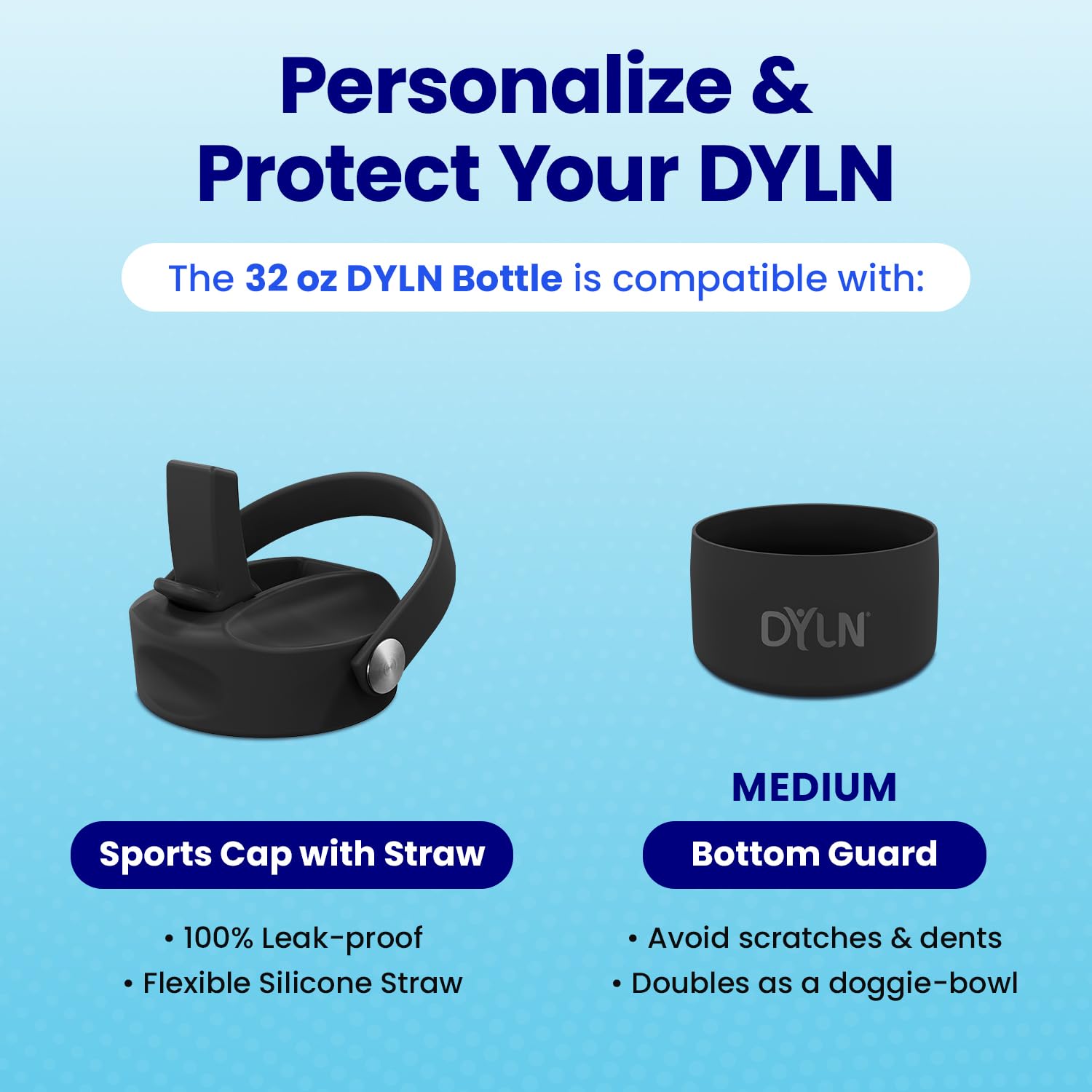 DYLN Alkaline Hydrogen Water Bottle | 24-Hour Vacuum Insulated Stainless Steel Flask | pH 9 Hydrogen-Rich Hydration for Wellness & Detox | Perfect for Gym, Hiking & Daily Hydration
